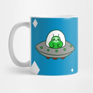 Happy Birthday - Alien UFO Sloth Mug